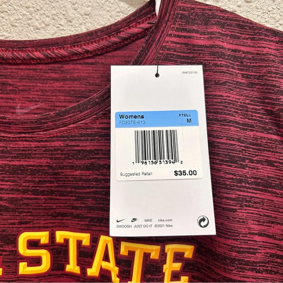 Nike Women's Dri-Fit Iowa State Cyclones Top NWT M - Picture 2 of 4